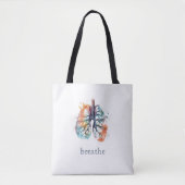 Longen, adem als een boom, aanpasbaar tote bag (Voorkant)