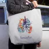 Longen, adem als een boom, aanpasbaar tote bag