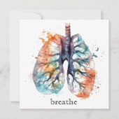 Longen, ademen als een boom aanpasbaar feestdagenkaart (Voorkant)