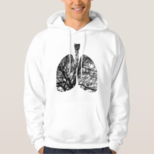Longen Boomtakken Leven Ademen Grafisch Lichaam Hoodie