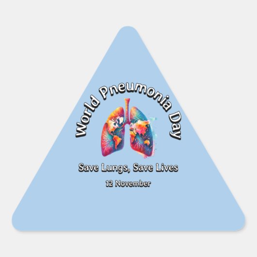 Longen redden, levens redden. Werelddag van de lon Sticker (Voorkant)