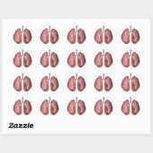 longen ronde sticker (Vel)
