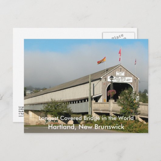Longest Covered Bridge in the Worl. Briefkaart (Voorkant / Achterkant)