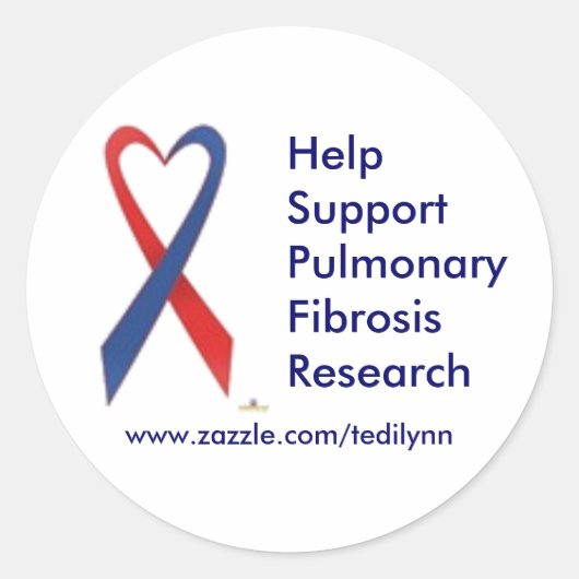 Longfibrose...sticker Ronde Sticker (Voorkant)