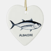 Longfin Albacore Tuna Logo Keramisch Ornament (Rechts)