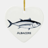 Longfin Albacore Tuna Logo Keramisch Ornament (Voorkant)