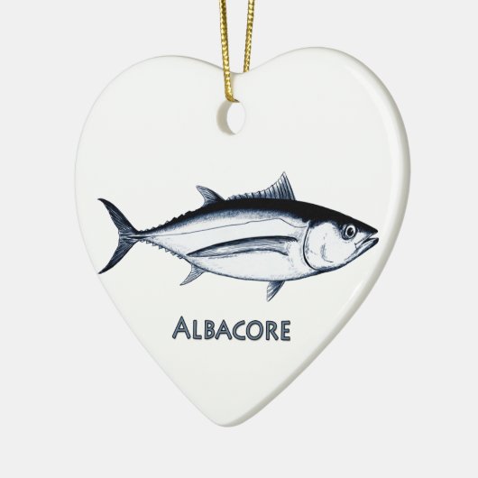 Longfin Albacore Tuna Logo Keramisch Ornament (Links)