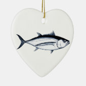 Longfin Albacore Tuna Logo Keramisch Ornament (Rechts)