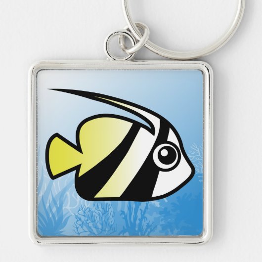 Longfin Bannerfish Sleutelhanger (Voorkant)