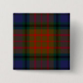 Longford County Irish Tartan Vierkante Button 5,1 Cm (Voorkant)