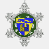 Longford Ireland Crest Irish Tin Sneeuwvlok Ornament (Voorkant)