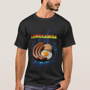 Longganisa Meme Bootleg Rap Style 90s  Funn T-shirt
