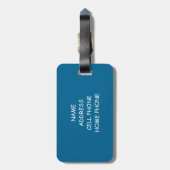 LongHaered TuxedoCat met een Vodka Tonic Bar Art. Bagagelabel (Achterkant verticaal)