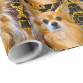 Longhair Chihuahua pom-chi Pomeranian Cadeaupapier (Rol Hoek)