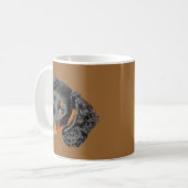 Longhair Dachshund Gift Koffiemok (Voorkant links)