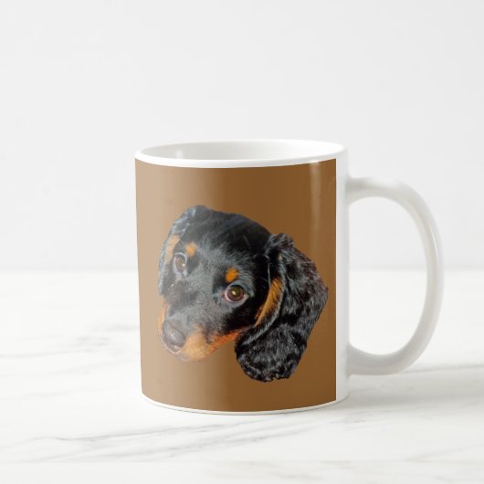Longhair Dachshund Gift Koffiemok (Rechts)