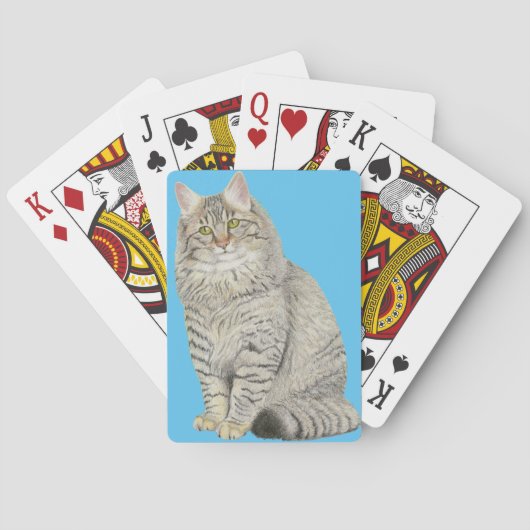 Longhair Tabby Cat Bicycle-speelkaarten Pokerkaarten (Achterkant)