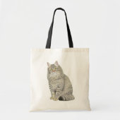 Longhair Tabby Cat Tote Bag (Voorkant)