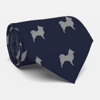 Longhaire Chihuahua Dogs Pattern Blue