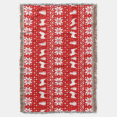 Longhaire Chihuahua Silhouettes kerstavond Deken (Voorkant Verticaal)