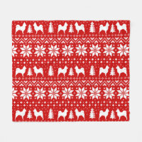 Longhaire Chihuahua Silhouettes kerstpatroon