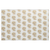 Longhaire Cream Dachshund | Wiener Dog Pattern Stof (Fat Quarter)