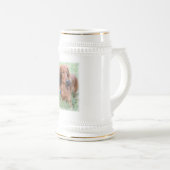 Longhaire Dachshund Beer Stein Bierpul (Voorkant rechts)