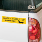 Longhaire Dachshund Bekijk je stap Bumpersticker (Op Truck)