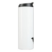 Longhaire Dachshund Bohemian Floral Silhouette Thermosbeker (Gedraaid links)