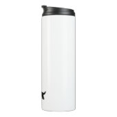 Longhaire Dachshund Bohemian Floral Silhouette Thermosbeker (Geroteerd rechts)