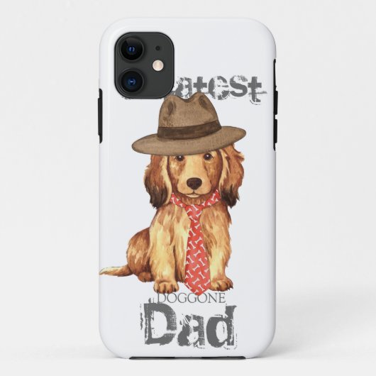 Longhaire Dachshund Dad Case-Mate iPhone Case (Achterkant)