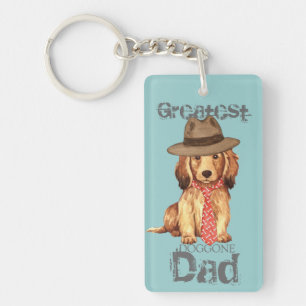 Longhaire Dachshund Dad Sleutelhanger