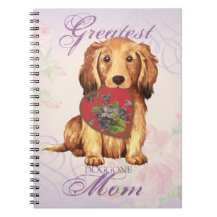 Longhaire Dachshund Heart mama Notitieboek