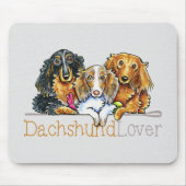 Longhaire Dachshund Lover Muismat (Voorkant)