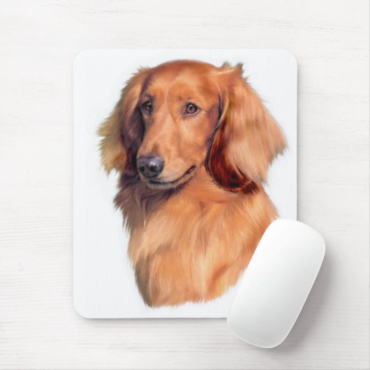 Longhaire Dachshund Muismat (Met muis)