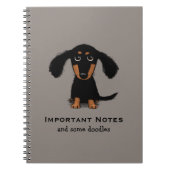 Longhaire Dachshund Puppy | Cute Wiener Dog Notitieboek (Voorkant)
