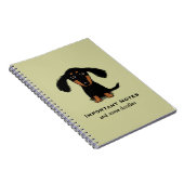 Longhaire Dachshund Puppy | Cute Wiener Dog Notitieboek (Rechterzijde)