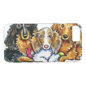 Longhaire Dachshund Trio Case-Mate iPhone Case (Achterkant (Horizontaal))