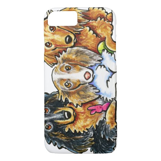 Longhaire Dachshund Trio Case-Mate iPhone Case (Achterkant)