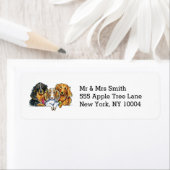 Longhaire Dachshund Trio Etiket (Insitu)