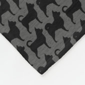 Longhaire en Shorthaired Chihuahua Silhouettes Fleece Deken (Hoek)