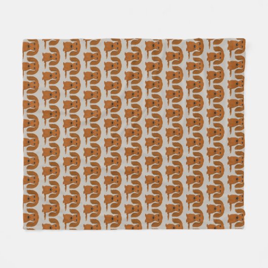 Longhaire Red Dachshund | Cute Dogs Pattern Fleece Deken (Voorkant (Horizontaal))