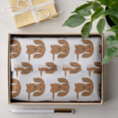 Longhaire Red Dachshund Pattern | Wiener Dogs Tissuepapier (Geschenk)