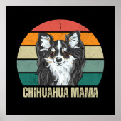 Longhaired Chihuahua Lover Gift, Leuke Chihuahua Poster (Voorkant)