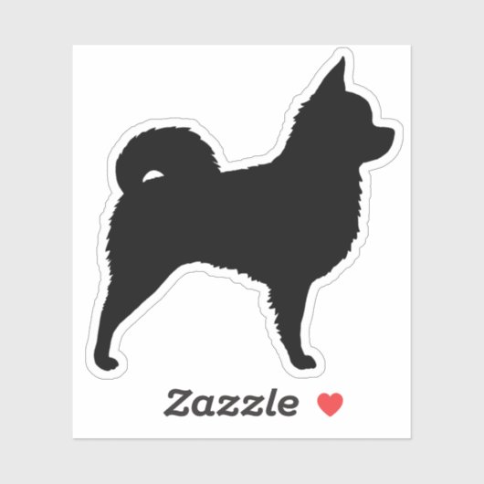 Longhaired Chihuahua Schattige Hondenras Silhouet Sticker (Vel)