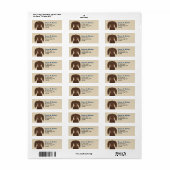 Longhaired chocolade Dachshund retouradres Etiket (Full Sheet)
