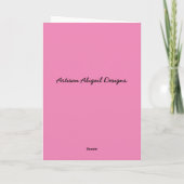 Longhaired Roze van de Hond van Shih Tzu dankt u Bedankkaart (Achterkant)