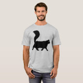 Longharing zwarte kat | Koel Kat T-shirt (Voorkant volledig)