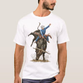 Longhorn Bull Rider Rodeo Power Sport Westerne Kun T-shirt (Voorkant)