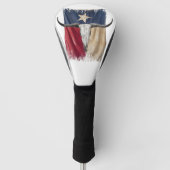 Longhorn Bull Skull Verdrietig Versleten Texas Vla Golfheadcover (Voorkant)